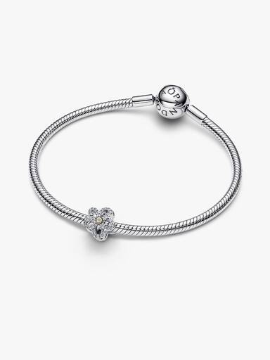 Pavé Flower Openwork Charm