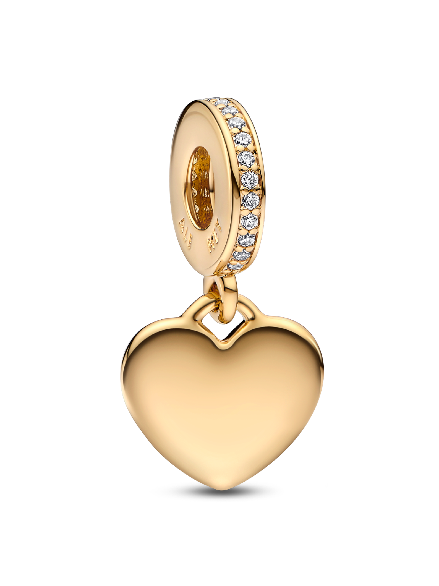Engravable Heart Tag Dangle Charm