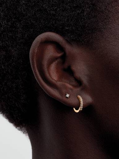 Pandora Era Lab-Grown Diamond Pavé Single Hoop Earring