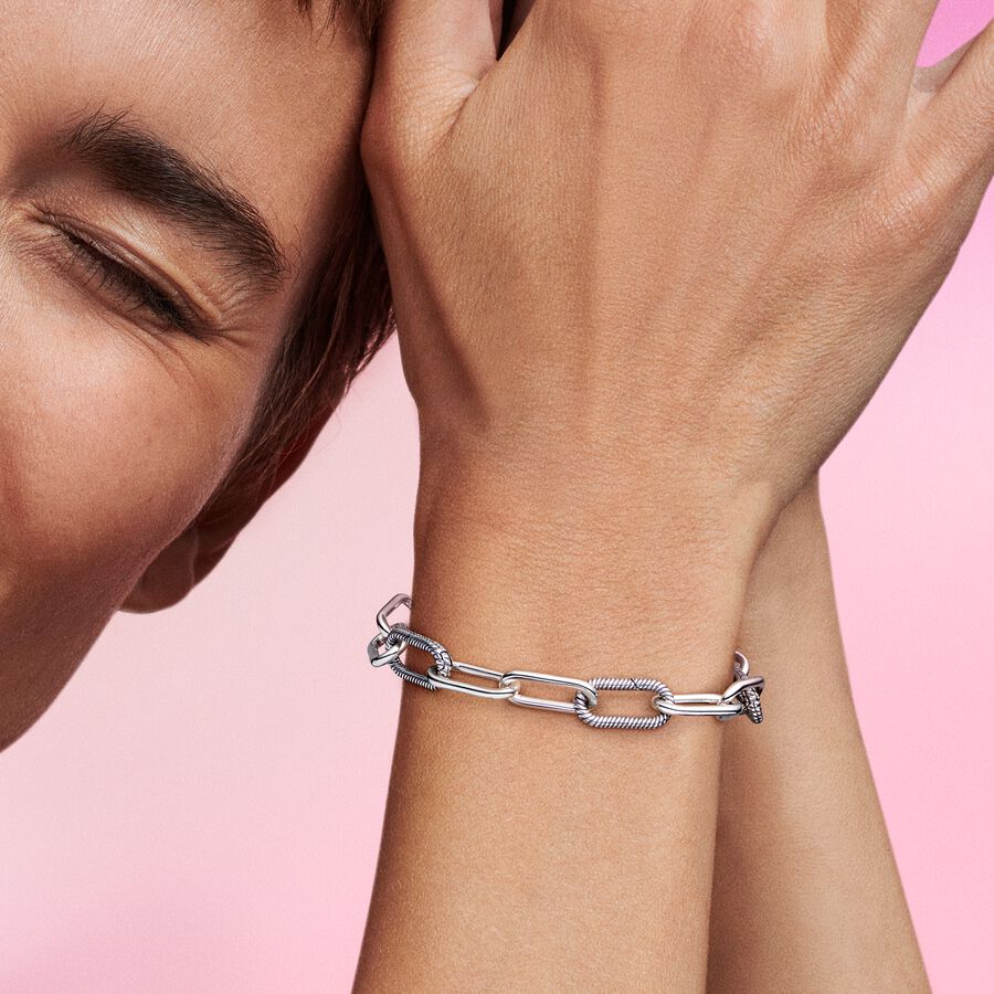 Pandora ME Round Clasp Chain Medium-Link Bracelet