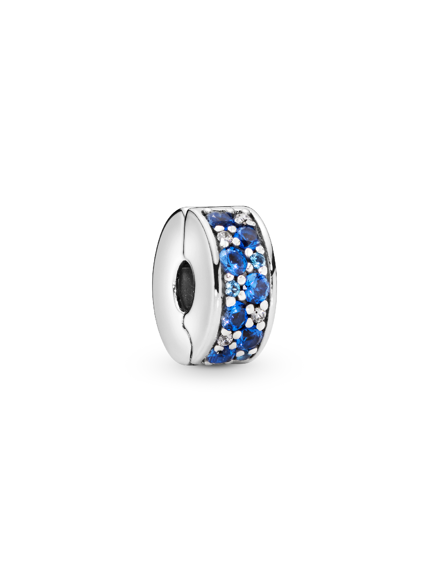 Blue Pavé Clip Charm