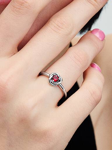 July Crystal Birthstone Eternity Circle Ring