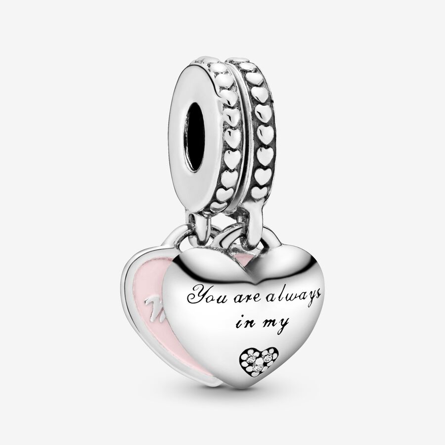 Mother & Daughter Hearts Dangle Charm image number 0