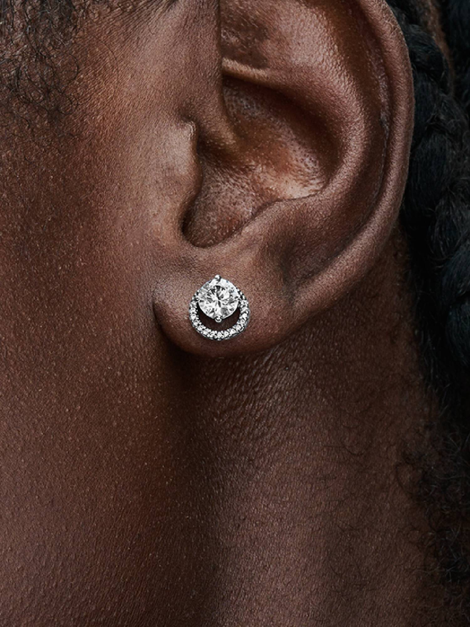 Sparkling Round Halo Stud Earrings