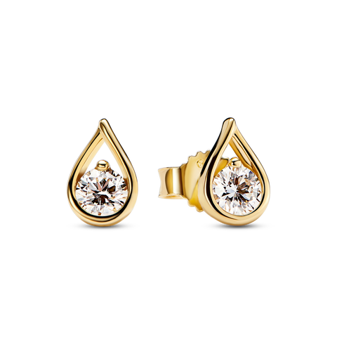 Pandora Infinite 14k Gold Lab-grown Diamond Earrings