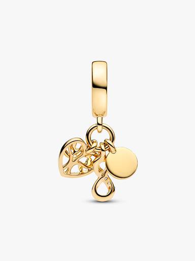 792201c01 Family Infinity Triple Dangle Charm | Pendant | Gold plated | Pandora AU