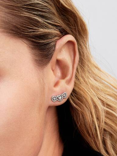 Halo Heart Trilogy Stud Earrings