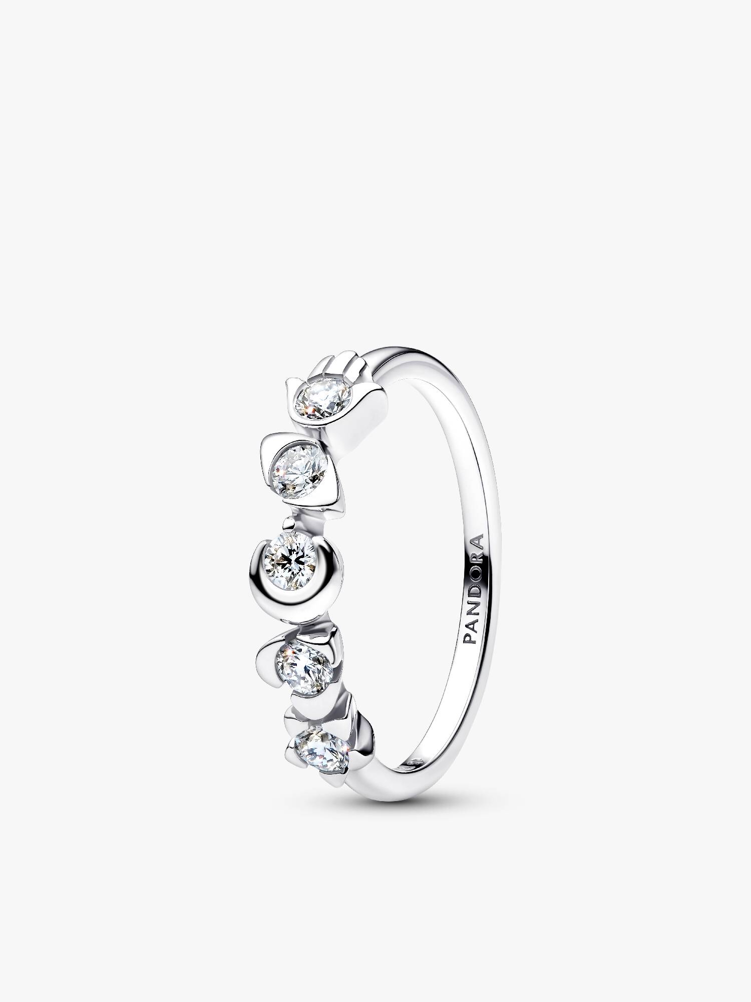 Sterling Silver Lab-Grown Diamond Symbols Ring