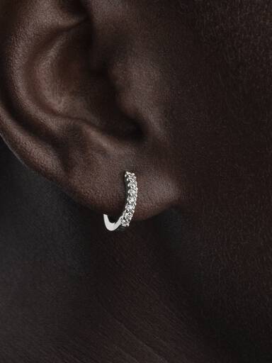 Pandora Era Lab-Grown Diamond Pavé Single Hoop Earring