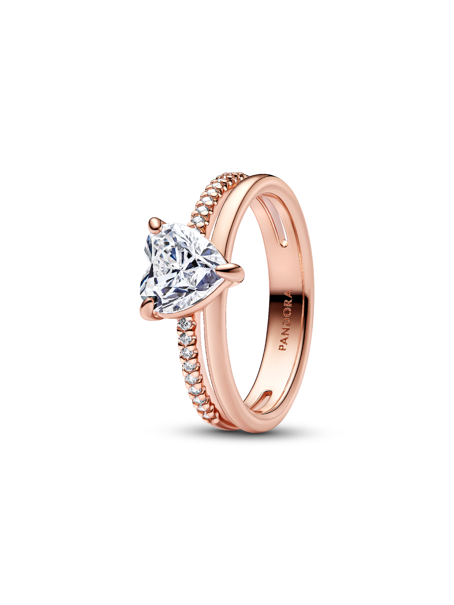 Double Band Heart Ring