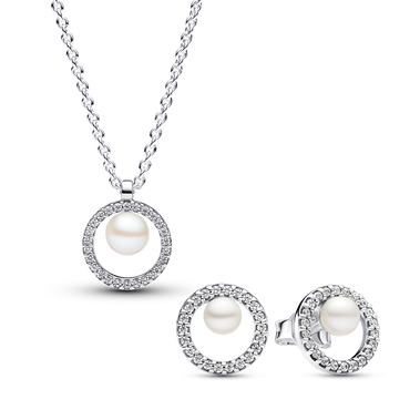 Freshwater Cultured Pearl Timeless Necklace and Earrings Set