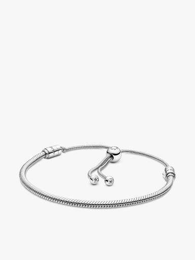 Pandora Moments Family & Padlock Snake Chain Slider Bracelet Set