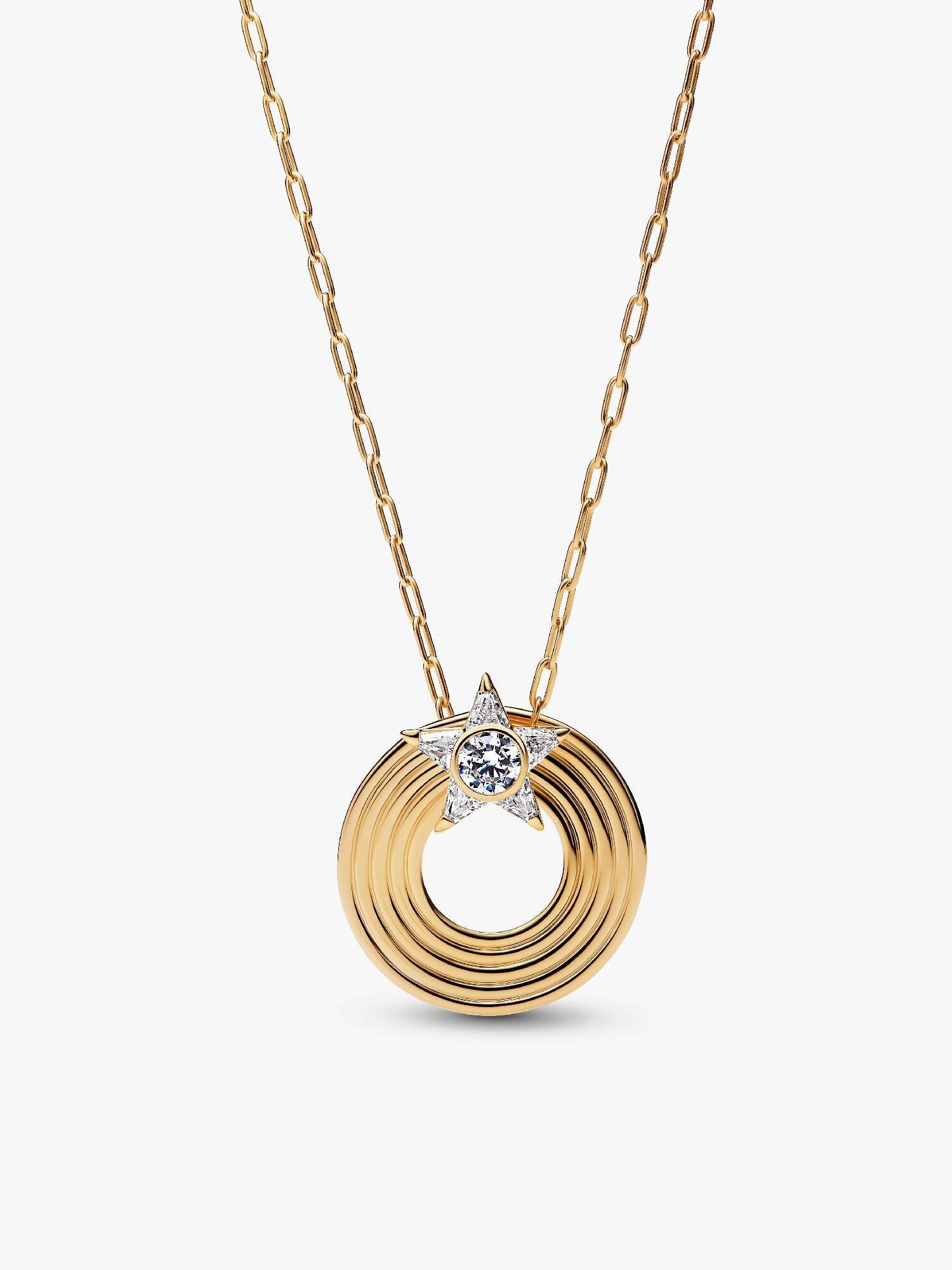Sparkling Shooting Star Pendant Necklace