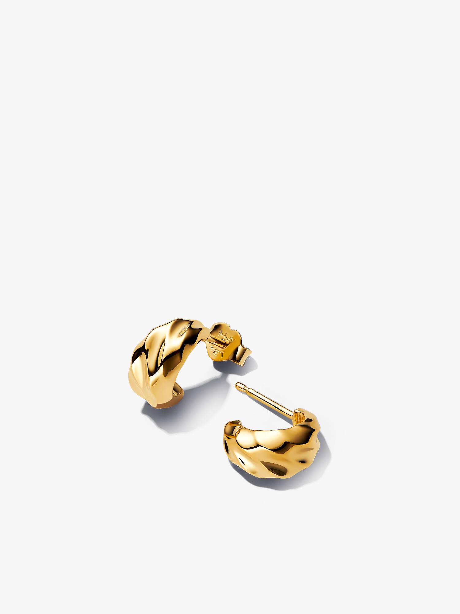 Rippled Open Hoop Earrings