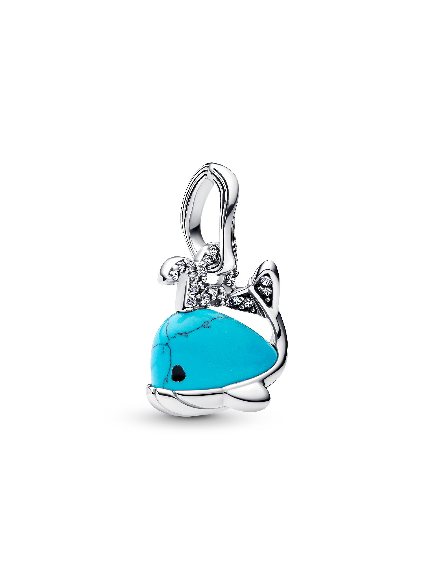 Turquoise-coloured Whale Dangle Charm