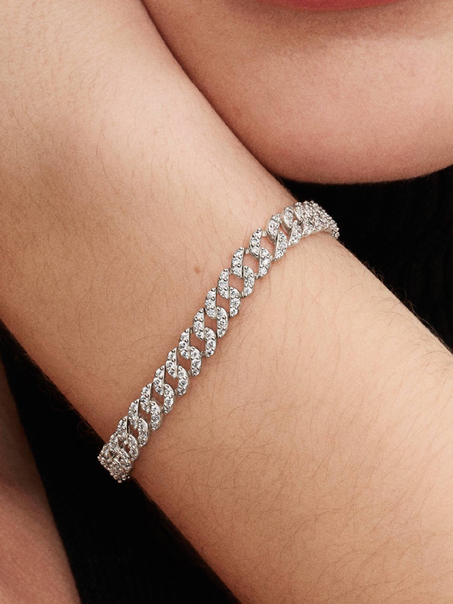 Pandora Timeless Pavé Cuban Chain Bracelet