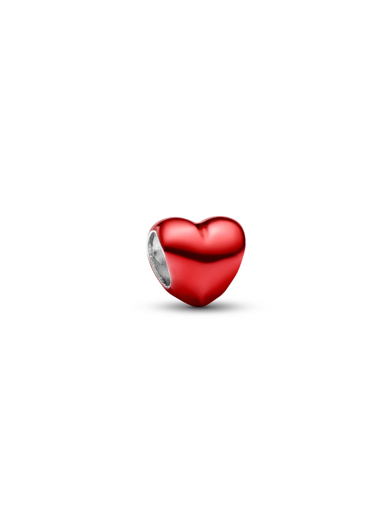 Metallic Red Heart Mini Charm