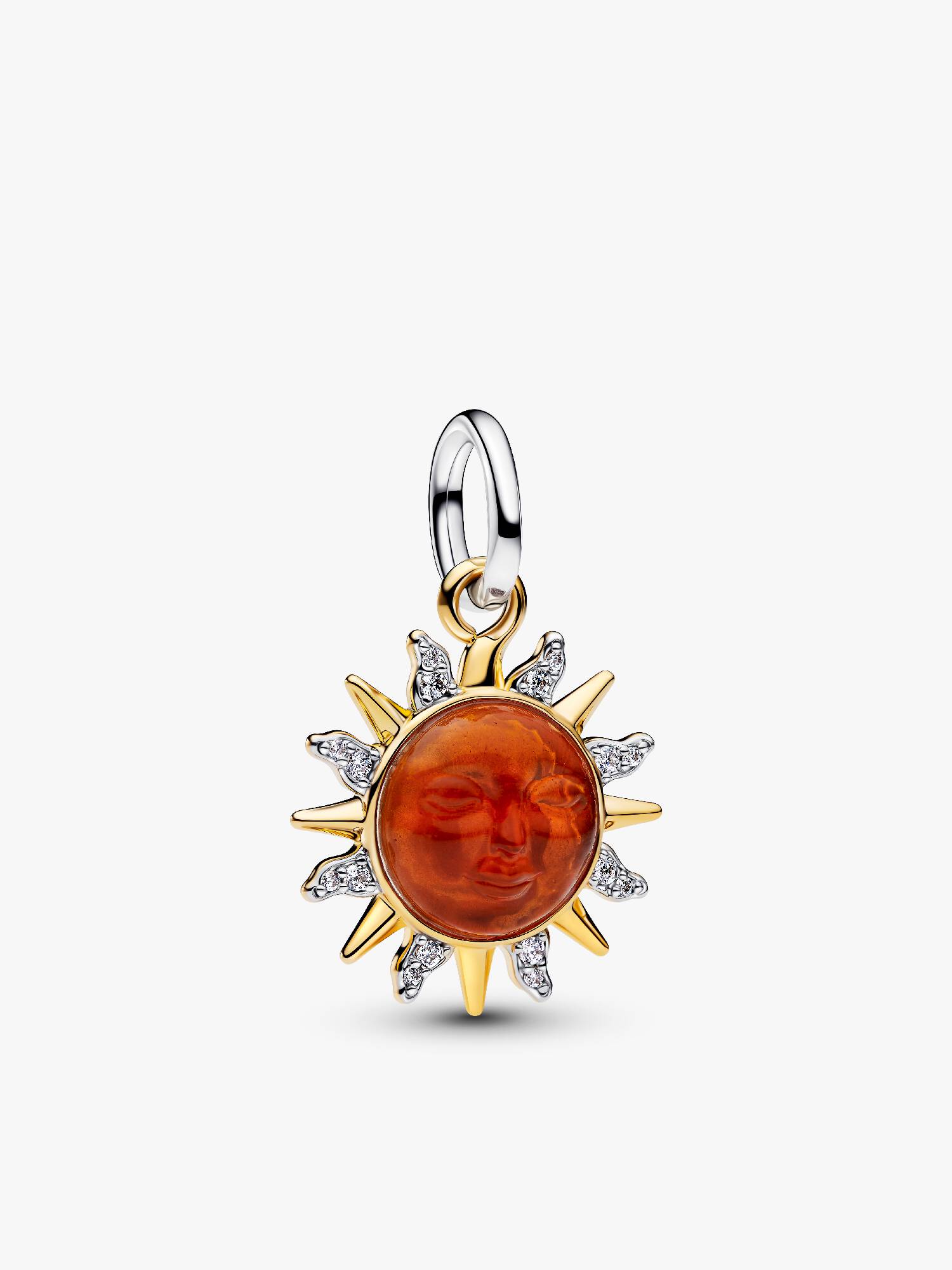 Swirling Sun Two-Tone Dangle Charm