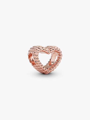 Beaded Open Heart Charm