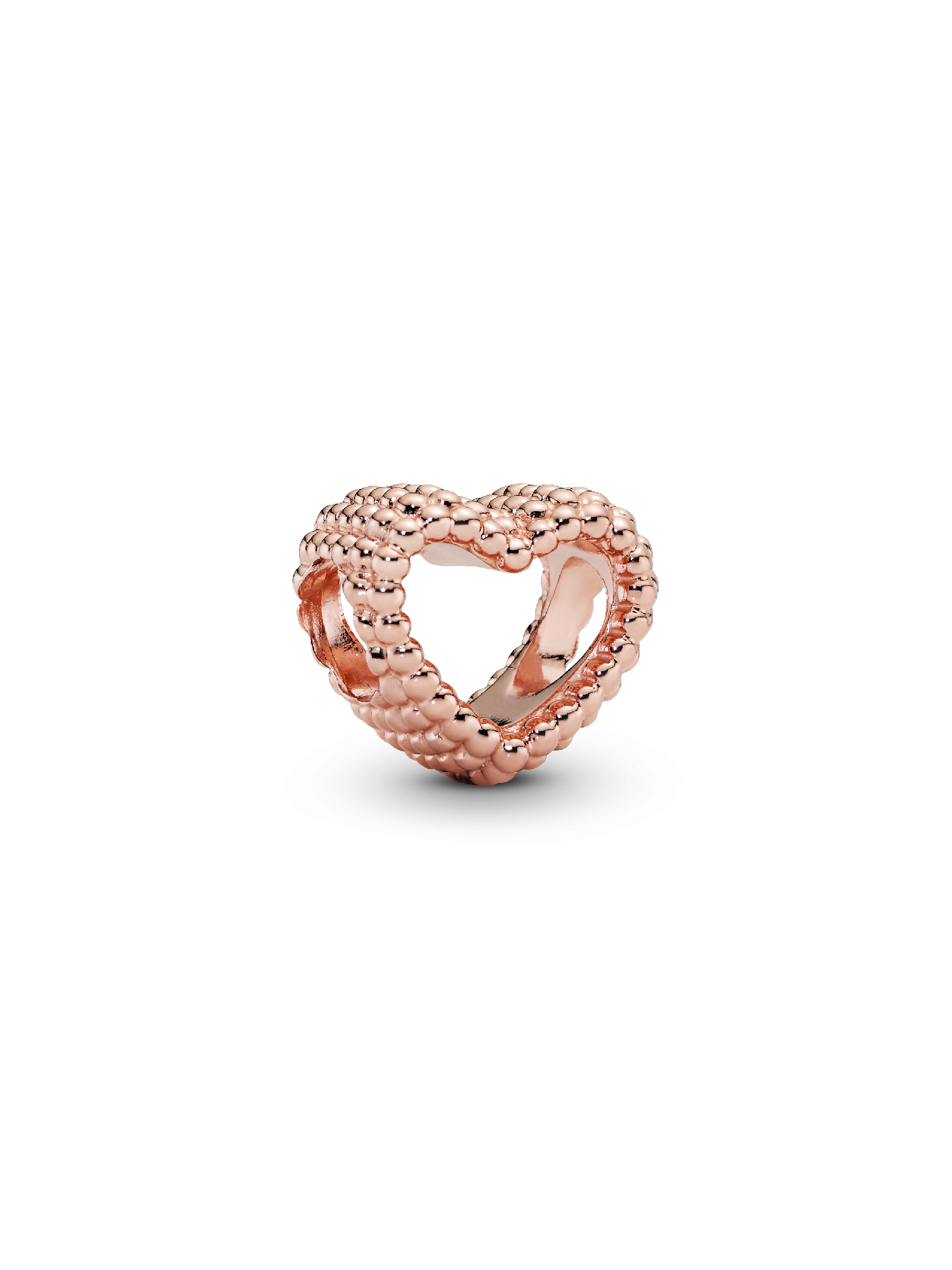 Beaded Open Heart Charm