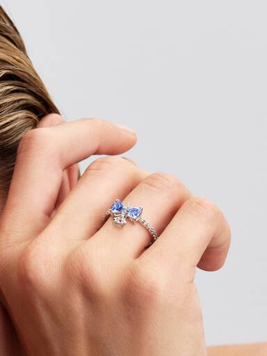 Bridgerton Blue Bow Ring