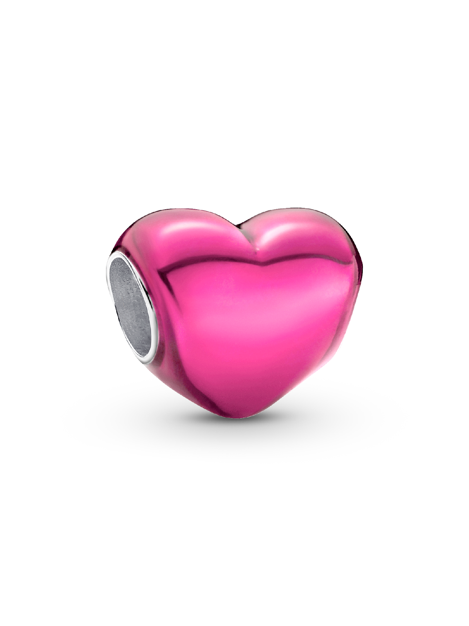 Metallic Pink Heart Charm