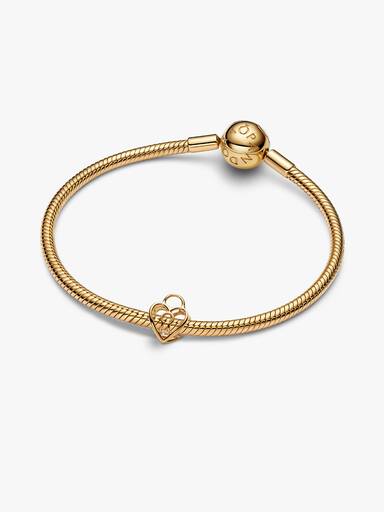 Openwork Heart Padlock Charm