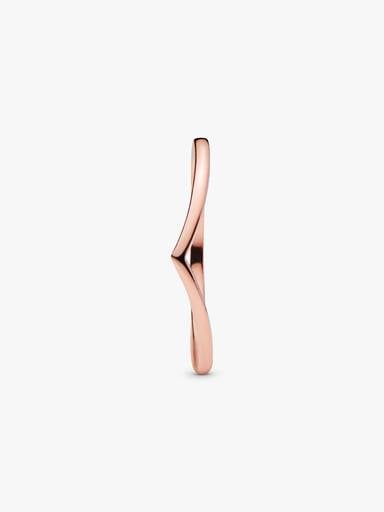 197681 Polished Wishbone Ring | Rose gold plated | Pandora AU