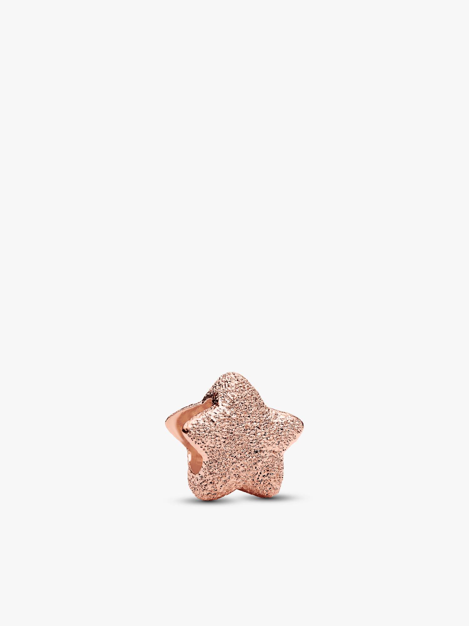 Textured star 14k rose gold-plated mini charm