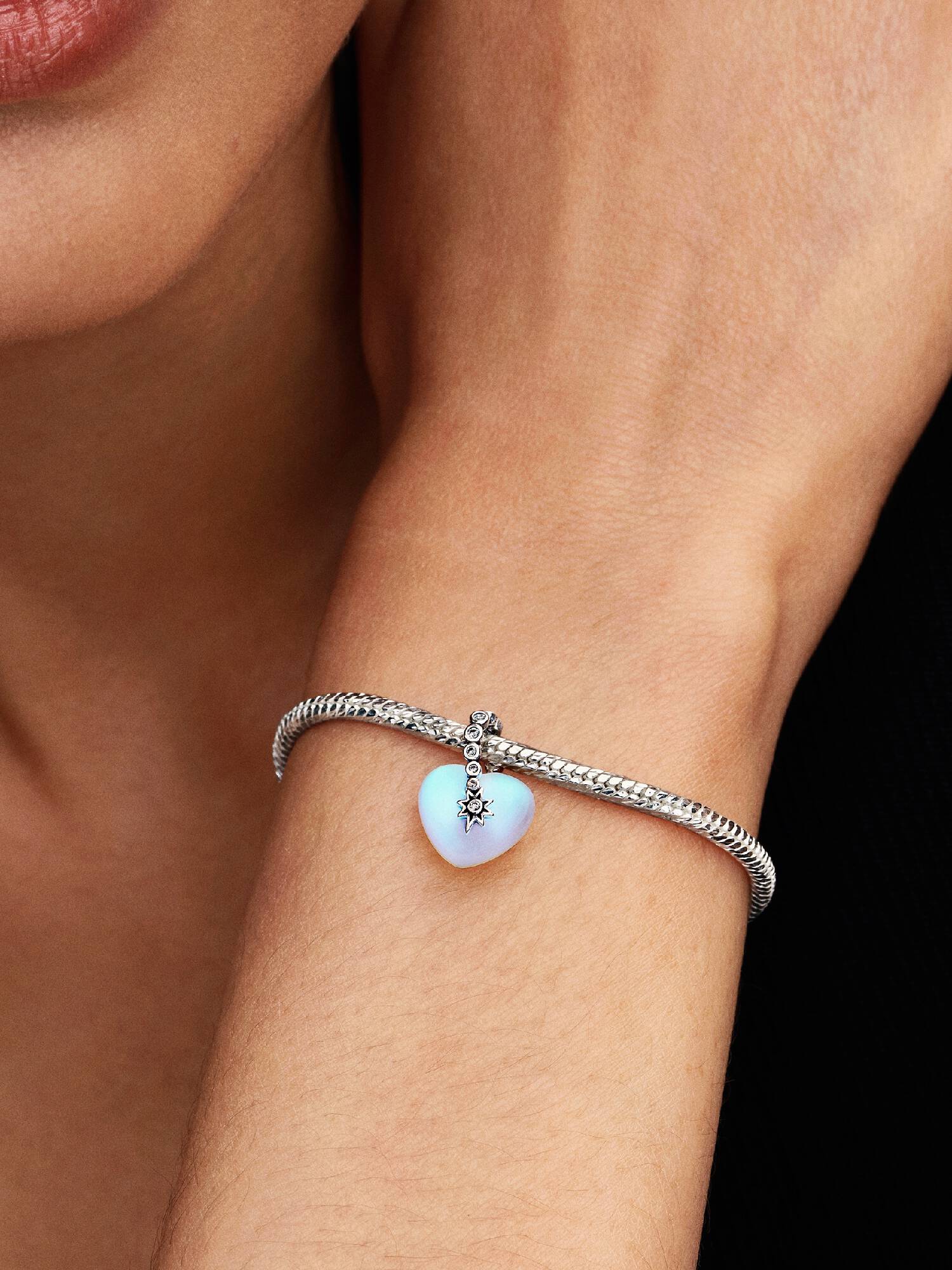Shooting Star & Heart Dangle Charm