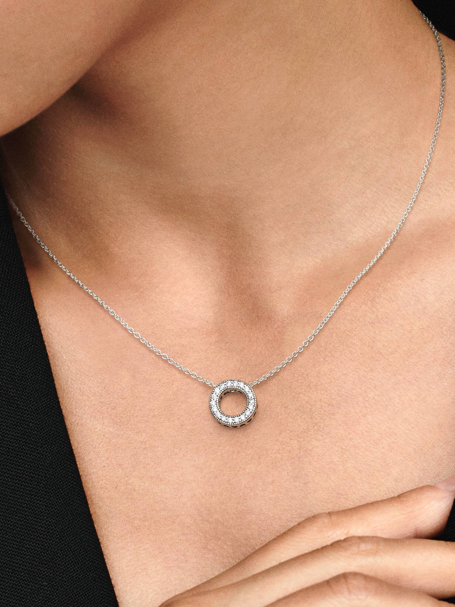 Pavé Circle Collier Necklace