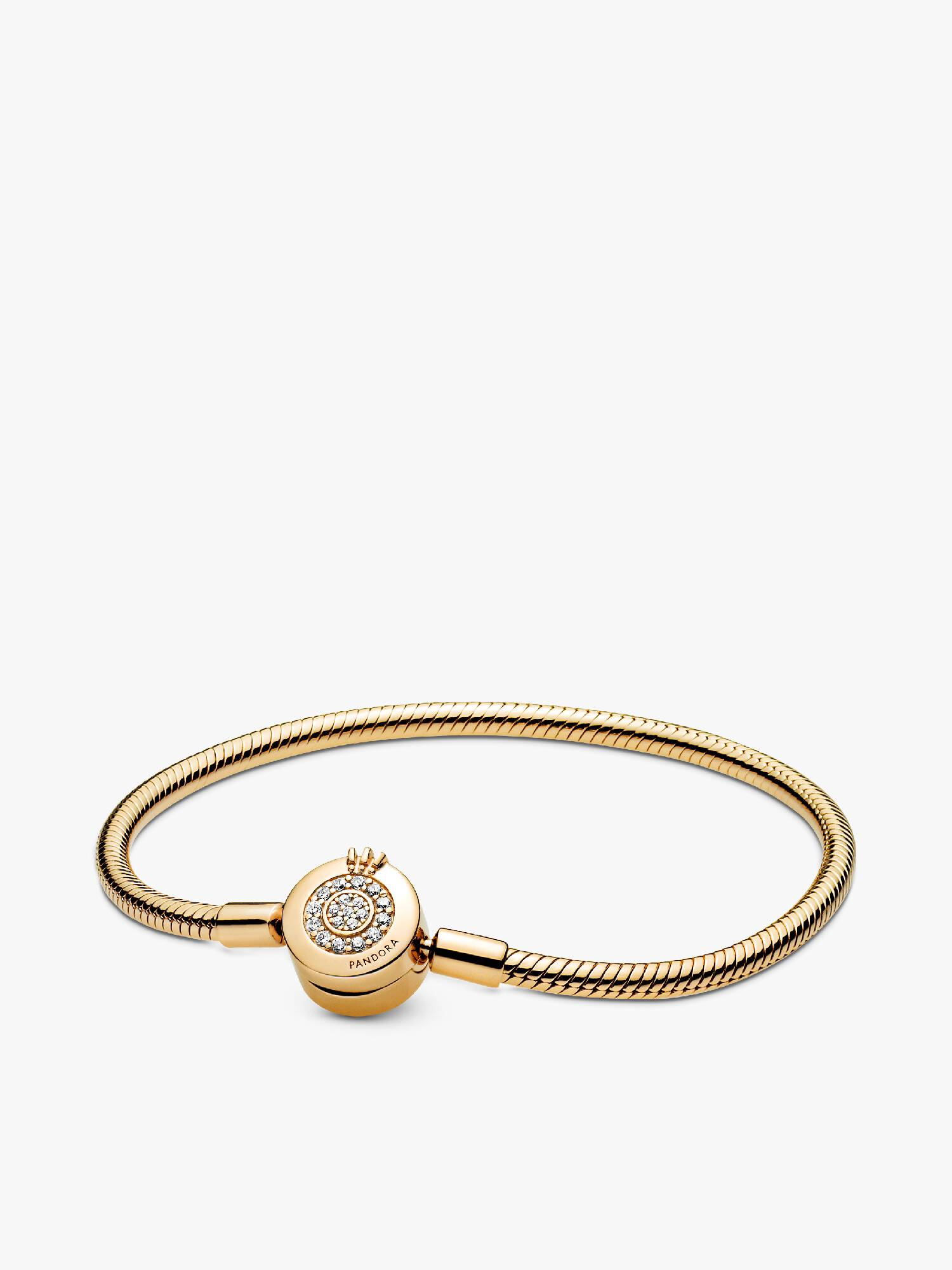 Sparkling Crown O Snake Chain Bracelet