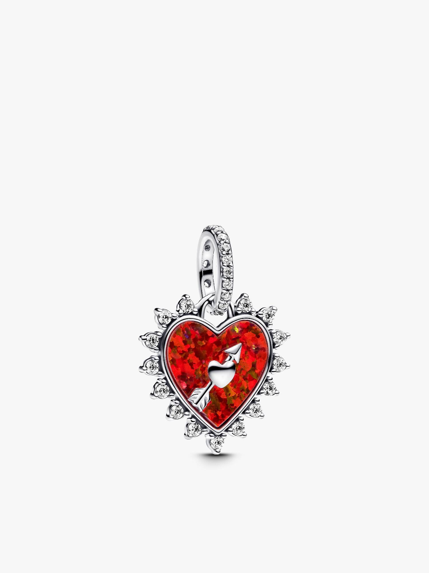 Spinnable Arrow Heart Dangle Charm