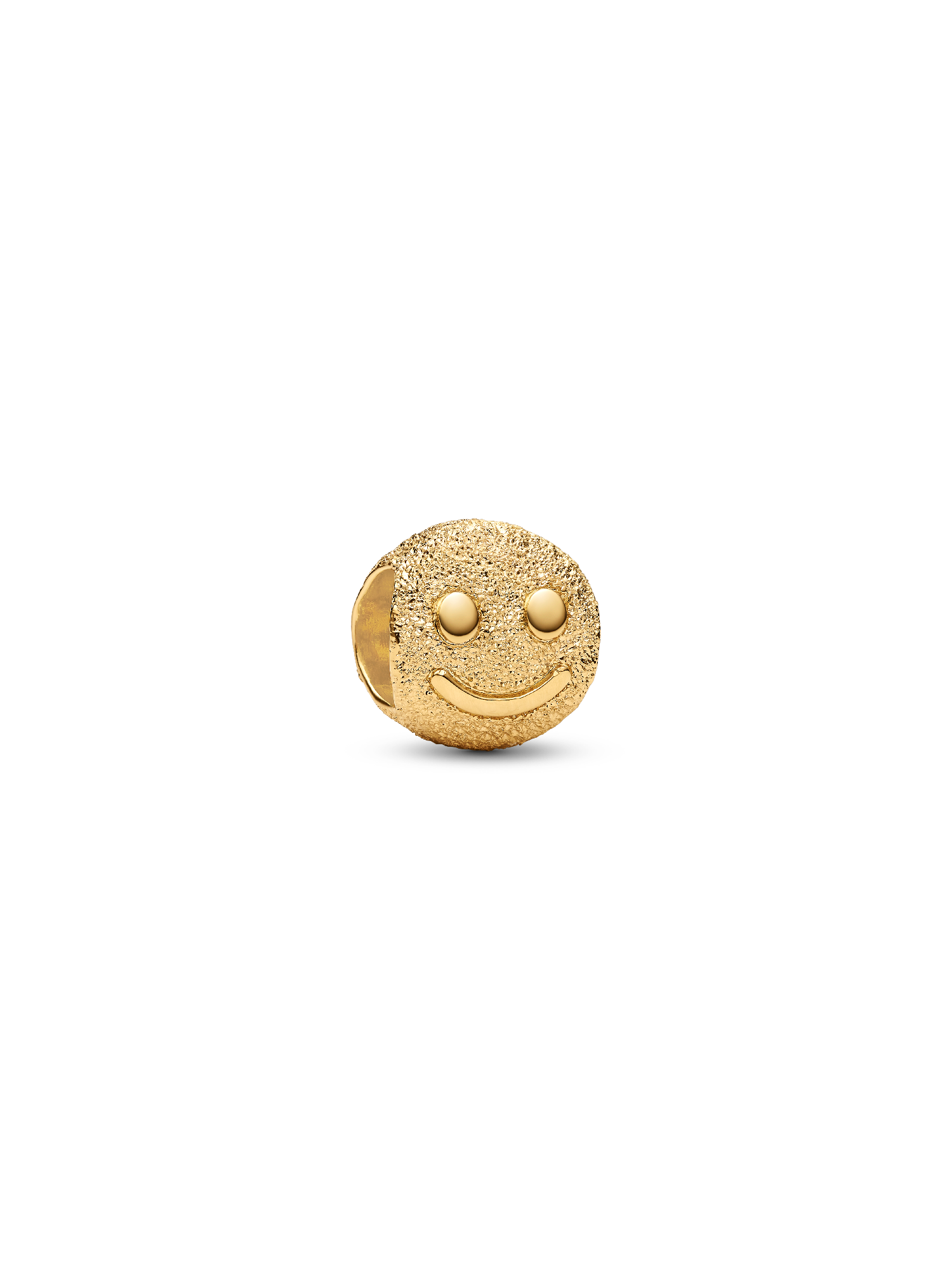 Textured Happy Face Mini Charm
