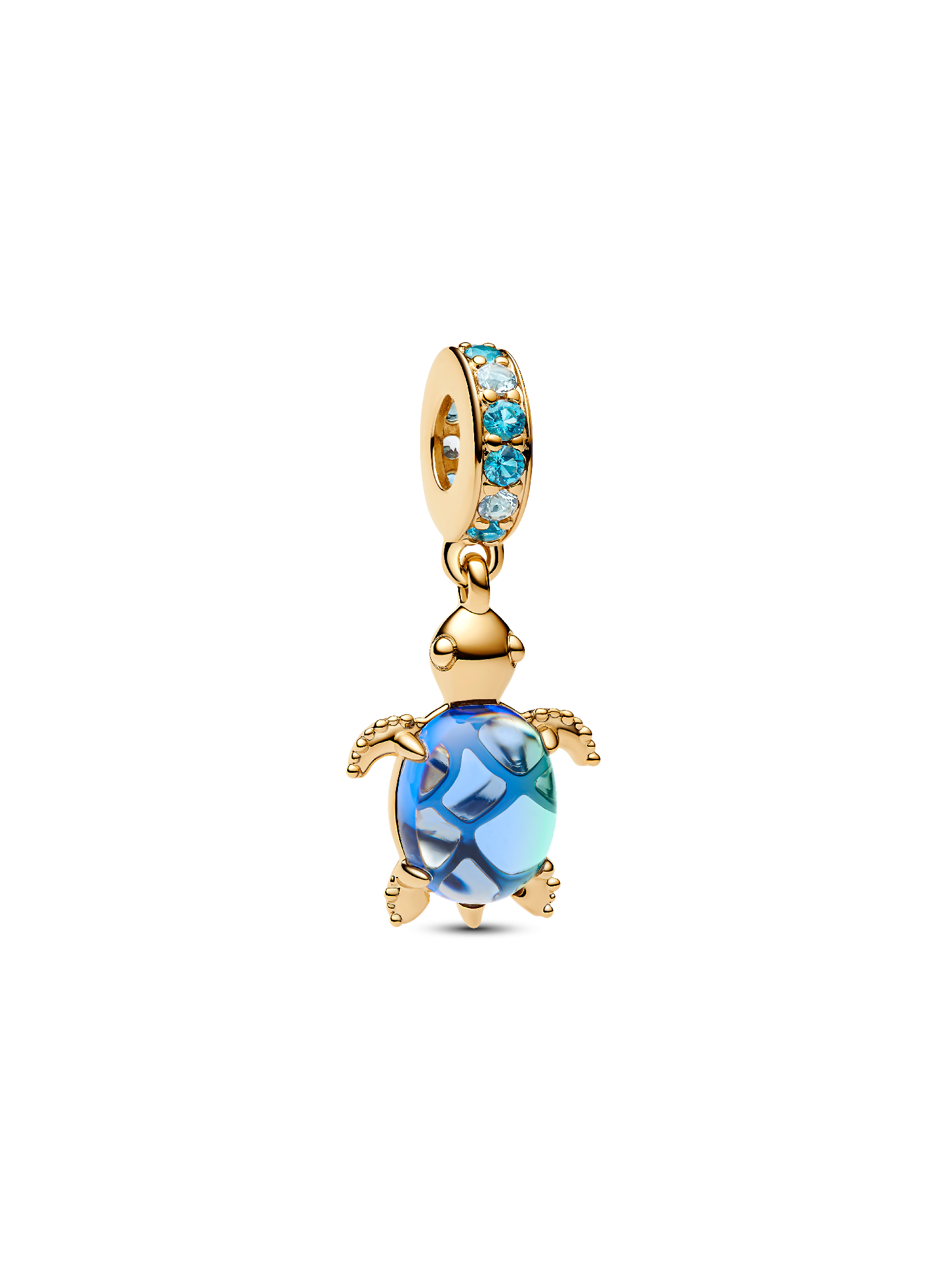 Sea Turtle Murano Glass Dangle Charm