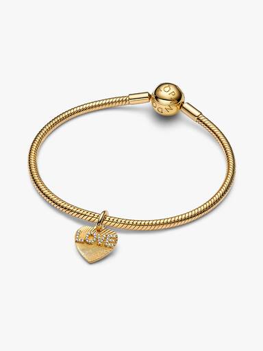 Engravable Love Heart Dangle Charm