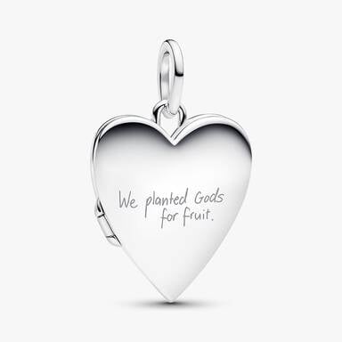 Peach PRC Heart Engraved Charm
