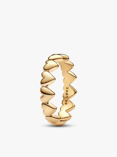 BE LOVE Row of Hearts Ring Set
