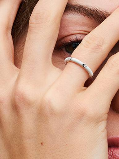 Stones & Enamel Ring
