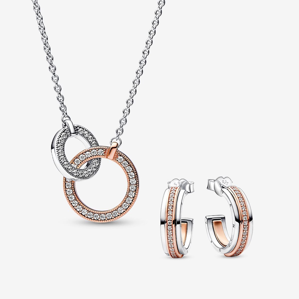 Pandora Signature Two-tone Jewellery Set | Sterling silver | Pandora AU