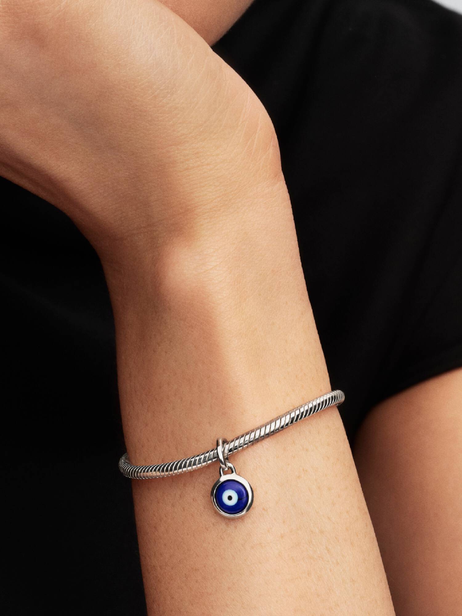 Engravable Evil Eye Murano Glass Mini Dangle Charm