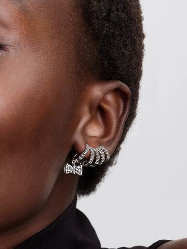 Bridgerton Sparkling Bow Climber Earrings