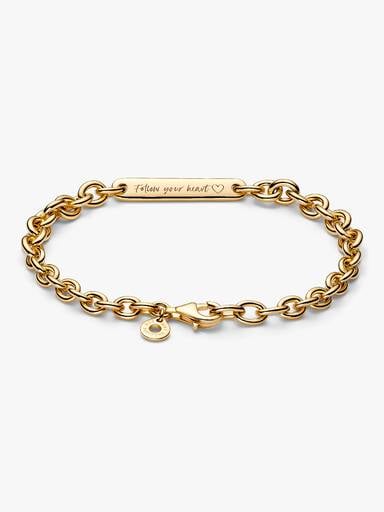 Engravable Bar Link Bracelet