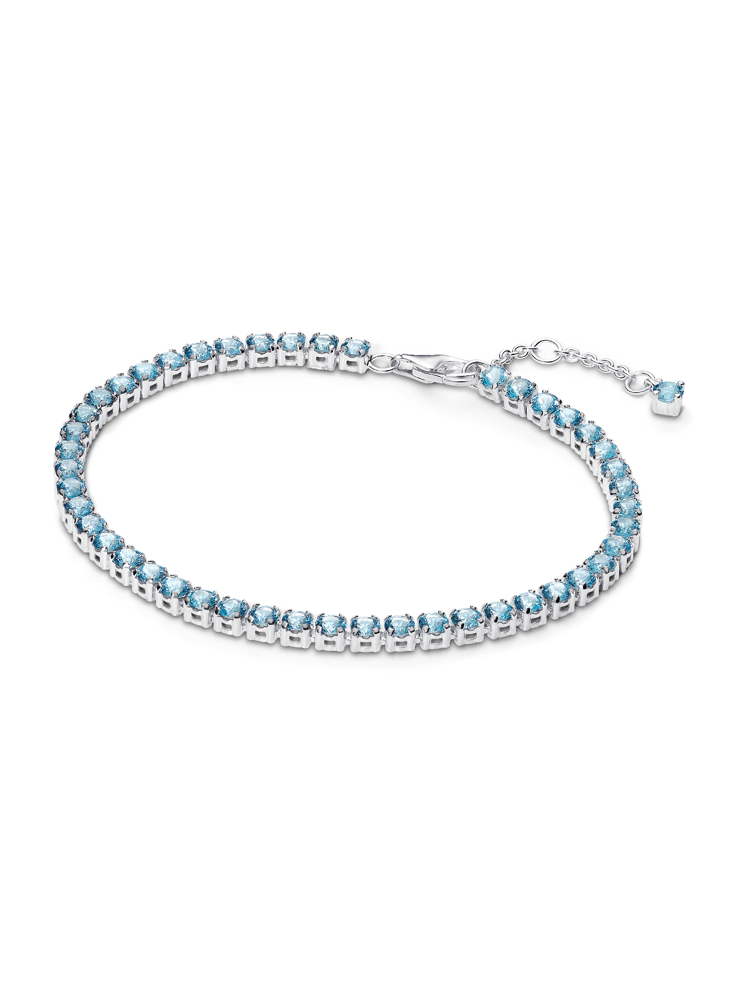 Sparkling Light Blue Tennis Bracelet