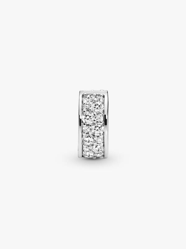 768669c01 Clear Pavé Clip | Pendant | Sterling silver | Pandora AU
