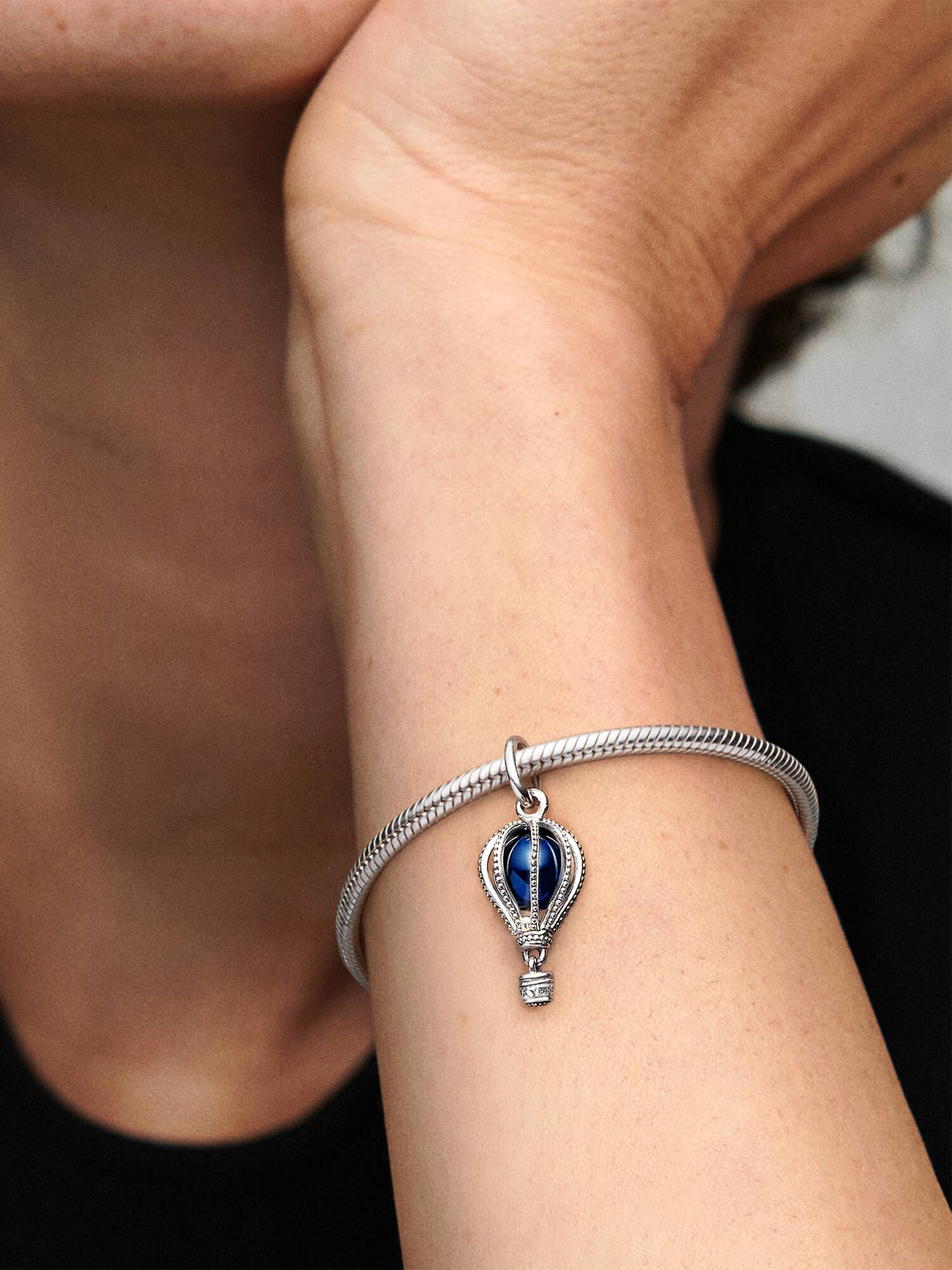 Blue Hot Air Balloon Travel Charm