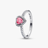 October Crystal Birthstone Elevated Pink Heart Ring October Crystal Birthstone Elevated Pink Heart Ring