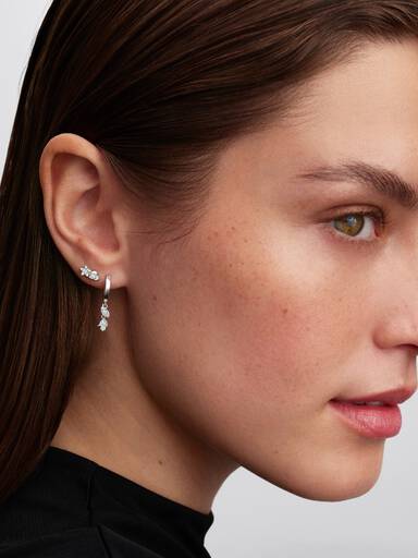Sterling Silver Lab-Grown Diamond Evil Eye & Hamsa Hand Dangle Earrings