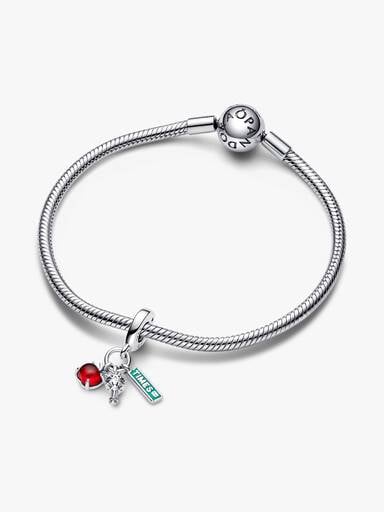 NYC Apple, Torch and Street Sign Triple Dangle Charm | Pendant ...
