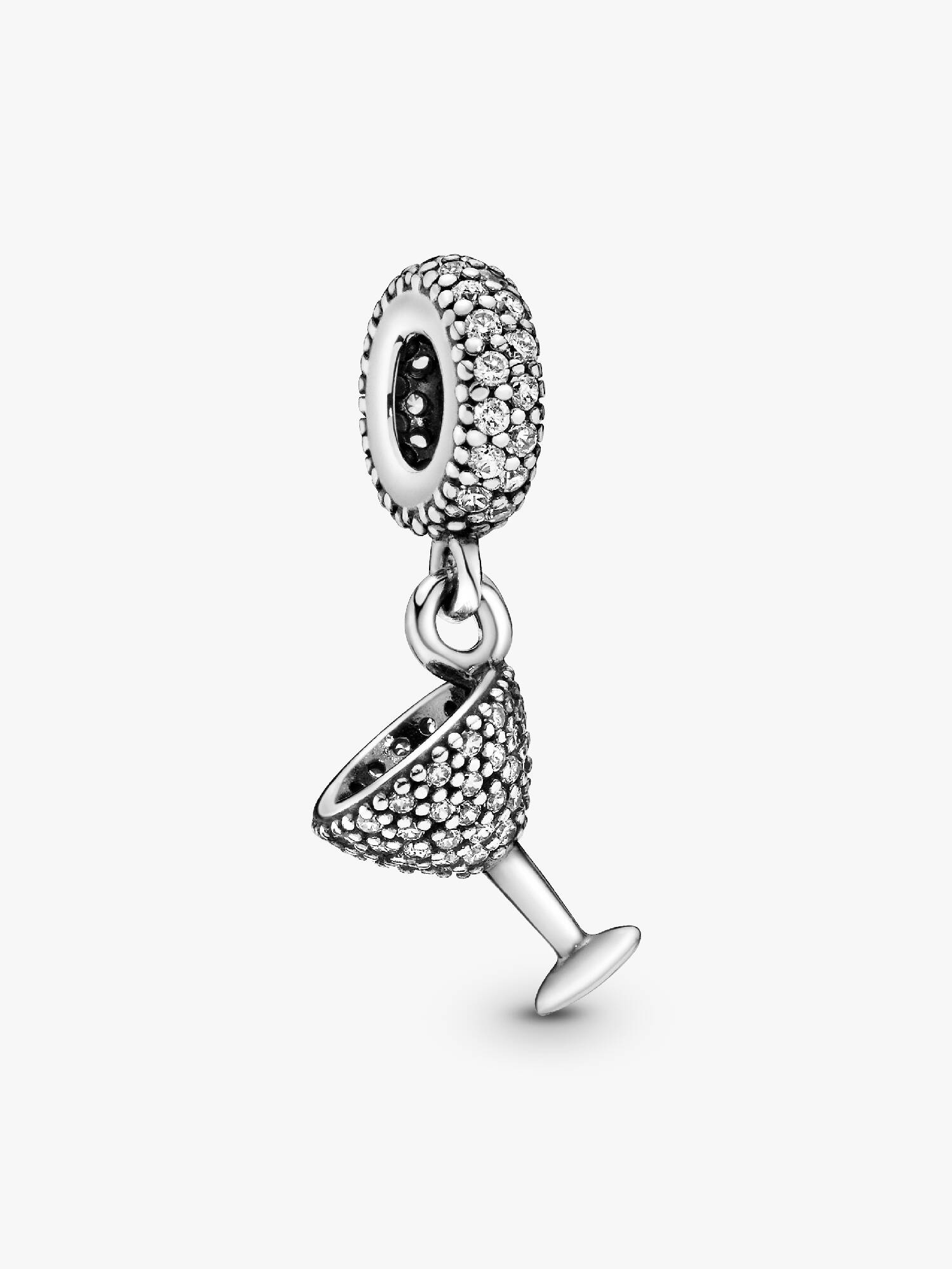 Pavé Cocktail Glass Dangle Charm